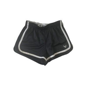 Justice Girl's Athletic Shorts Black and White Mesh Elastic Waist Size 6